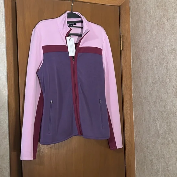 NWT Thrive Societe Womens Loganberry Zip Colorblock Jacket - Picture 1 of 5